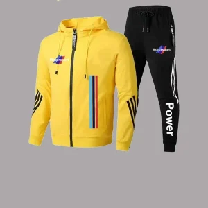 For Bmw Men's Casual Sports Suit Zipper Hooded Jacket + Pants Tracksuit Sweatshirt Casual Male Set