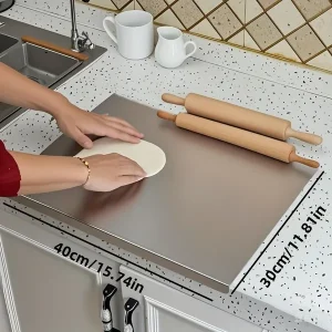 Stainless Steel Cutting Board for Kitchen - Large 304 Chopping Boards, Suitable for Meat Vegetables Bread and Baking,Kitchen Accessories,
